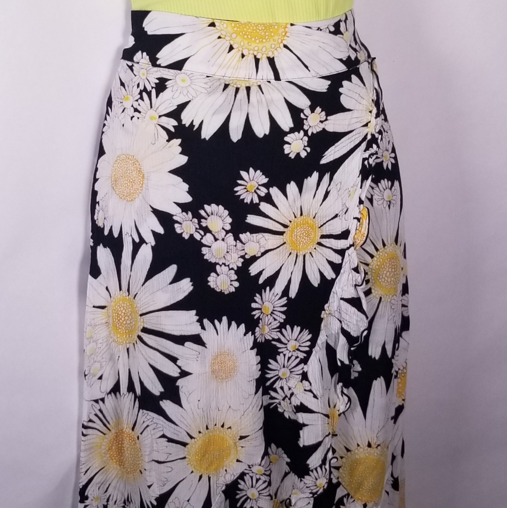 LC| Lauren Conrad | Sunflower Ruffle Midi Skirt